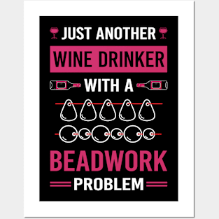 Wine Drinker Beadwork Beading Bead Beads Posters and Art